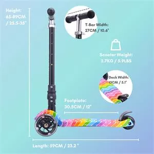 BOLDCUBE - Rainbow Waves - 3 Wheel Scooter